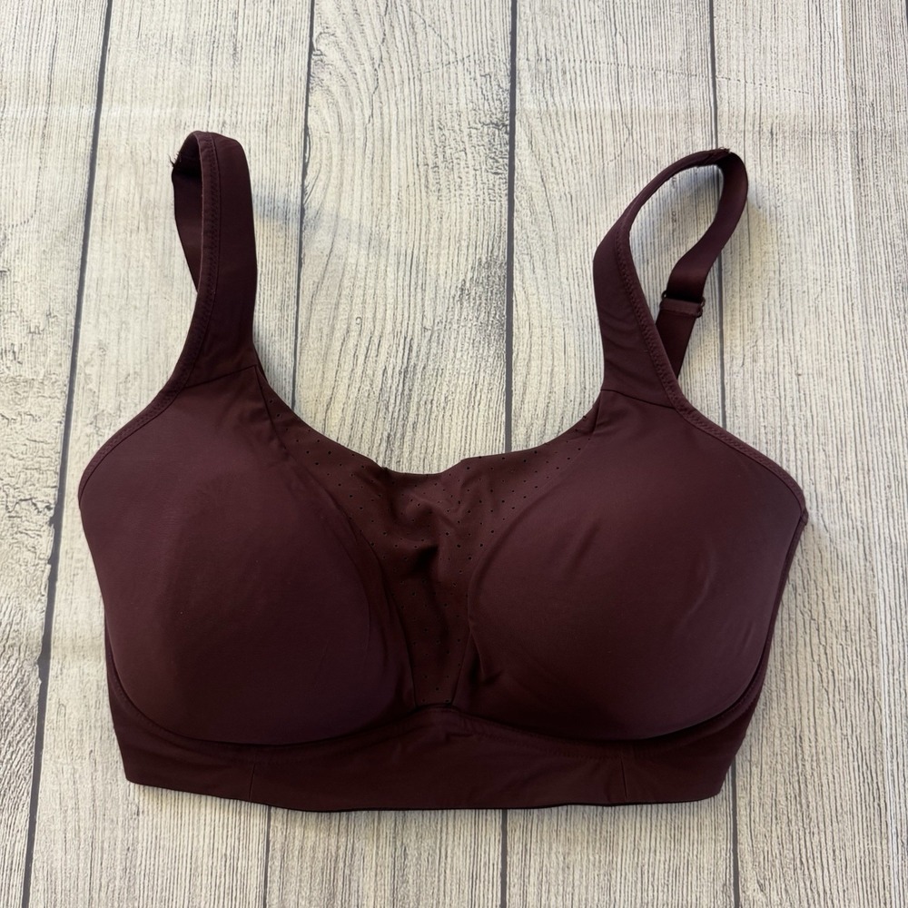 Lululemon Run Times Womens Maroon High Support Sports Bra Size 34E